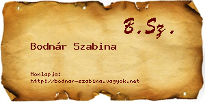 Bodnár Szabina névjegykártya